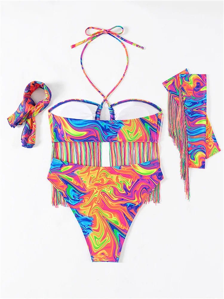 Rainbow Tassel Bikini Set 6 Rainbow Tassel Bikini Set - Image 6