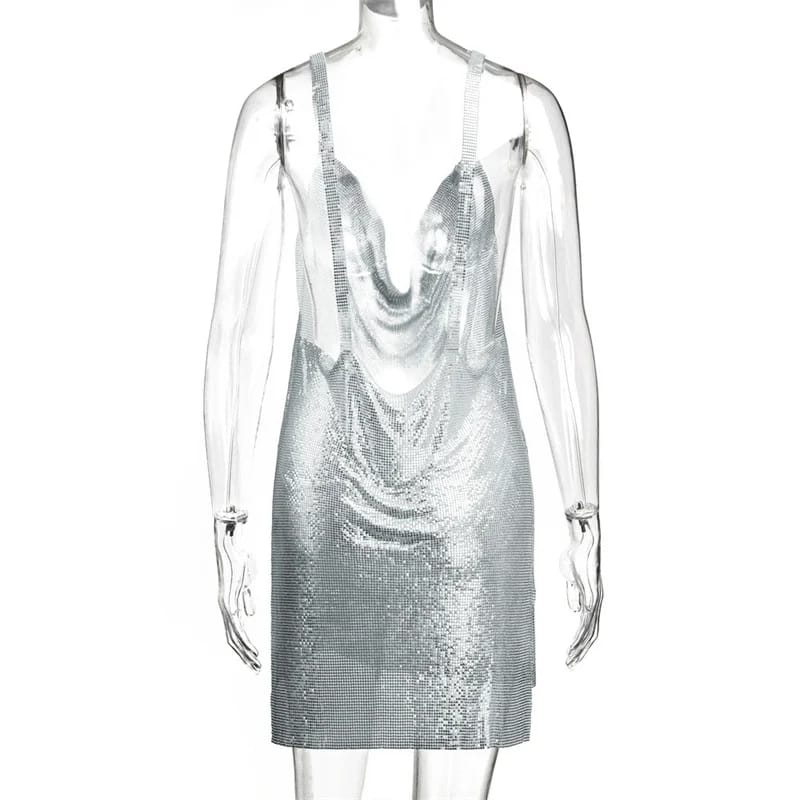 Backless Rhinestone Rave Dress - Image 34