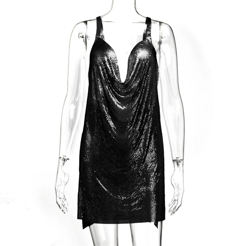 Backless Rhinestone Rave Dress - Image 5