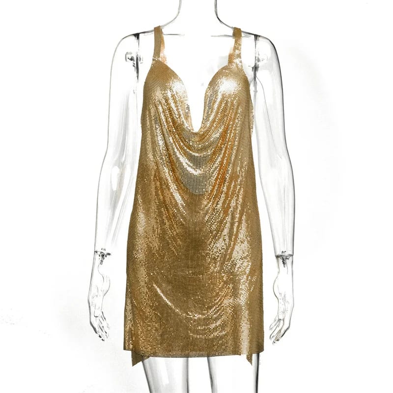 Backless Rhinestone Rave Dress - Image 36