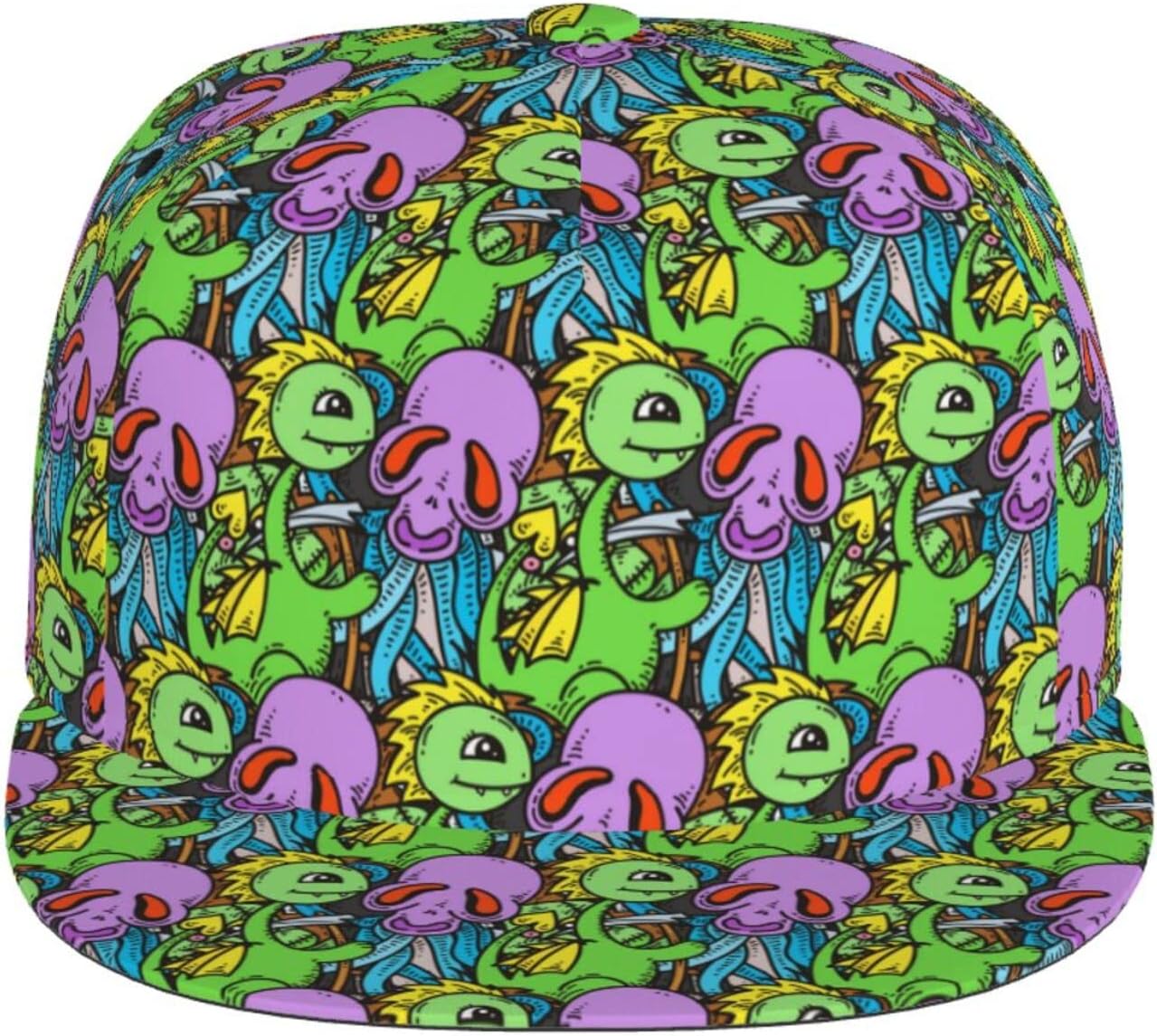 Underneath the brim of the Creature Crash Rave Cap showing lining | Ravers Co