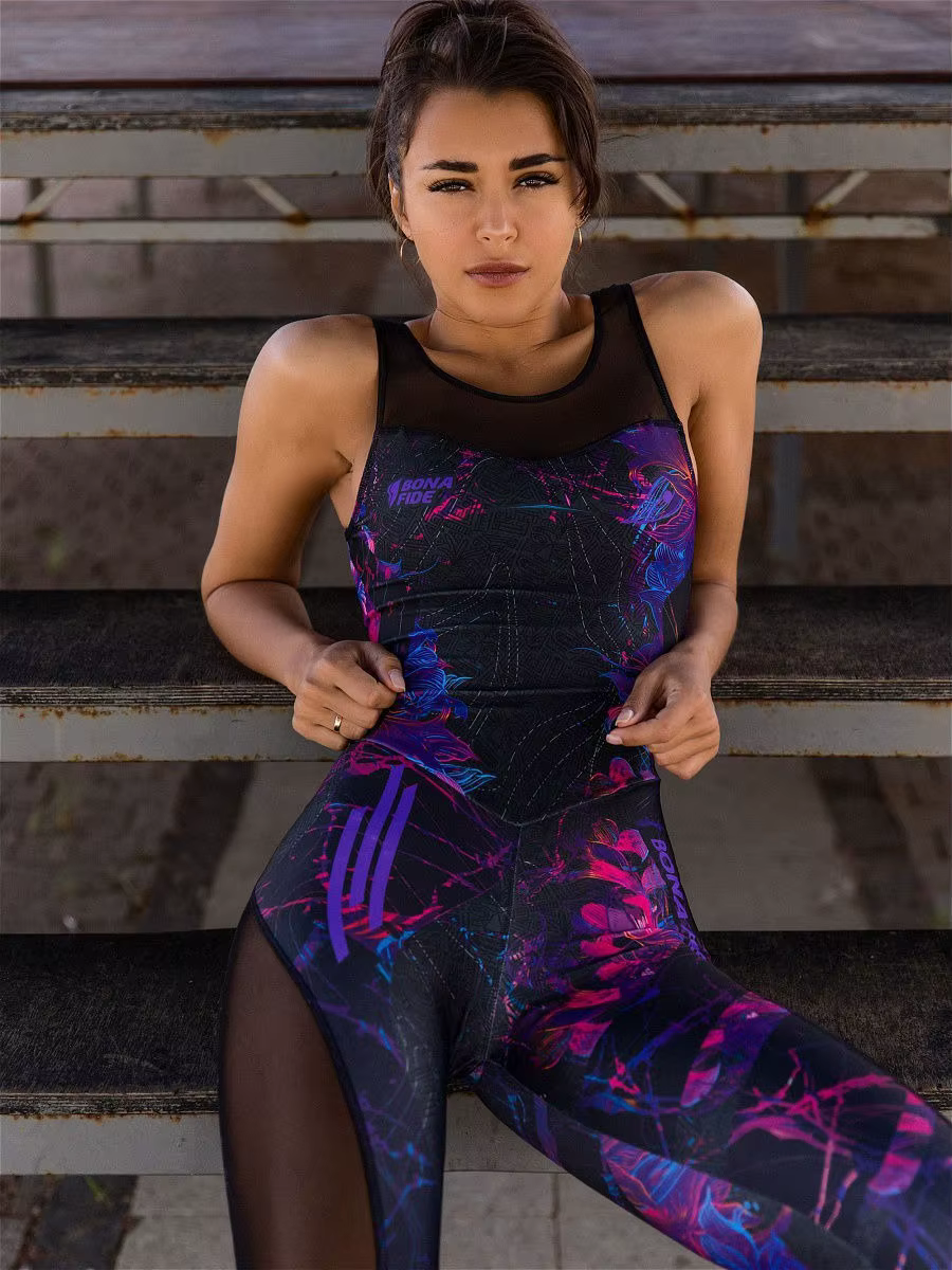 Sleeveless Mesh Raving Jumpsuit 4 Sleeveless Mesh Raving Jumpsuit - back view showcasing the full-length design | Ravers Co