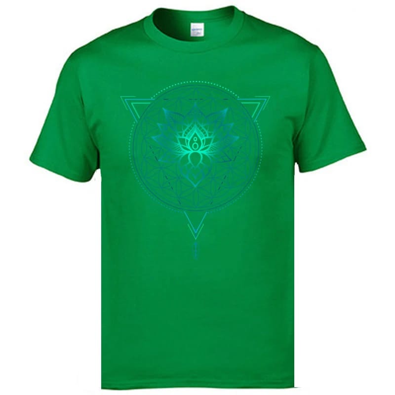 Lotus of Life T-Shirt - Close-up of vibrant mandala print | Ravers Co