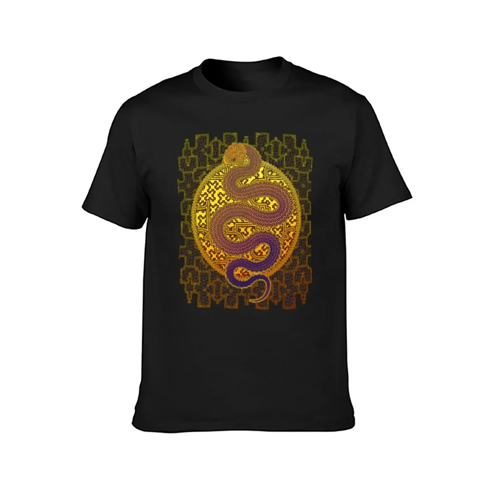 Raver wearing the black Golden Serpent T-Shirt at a festival | Ravers Co