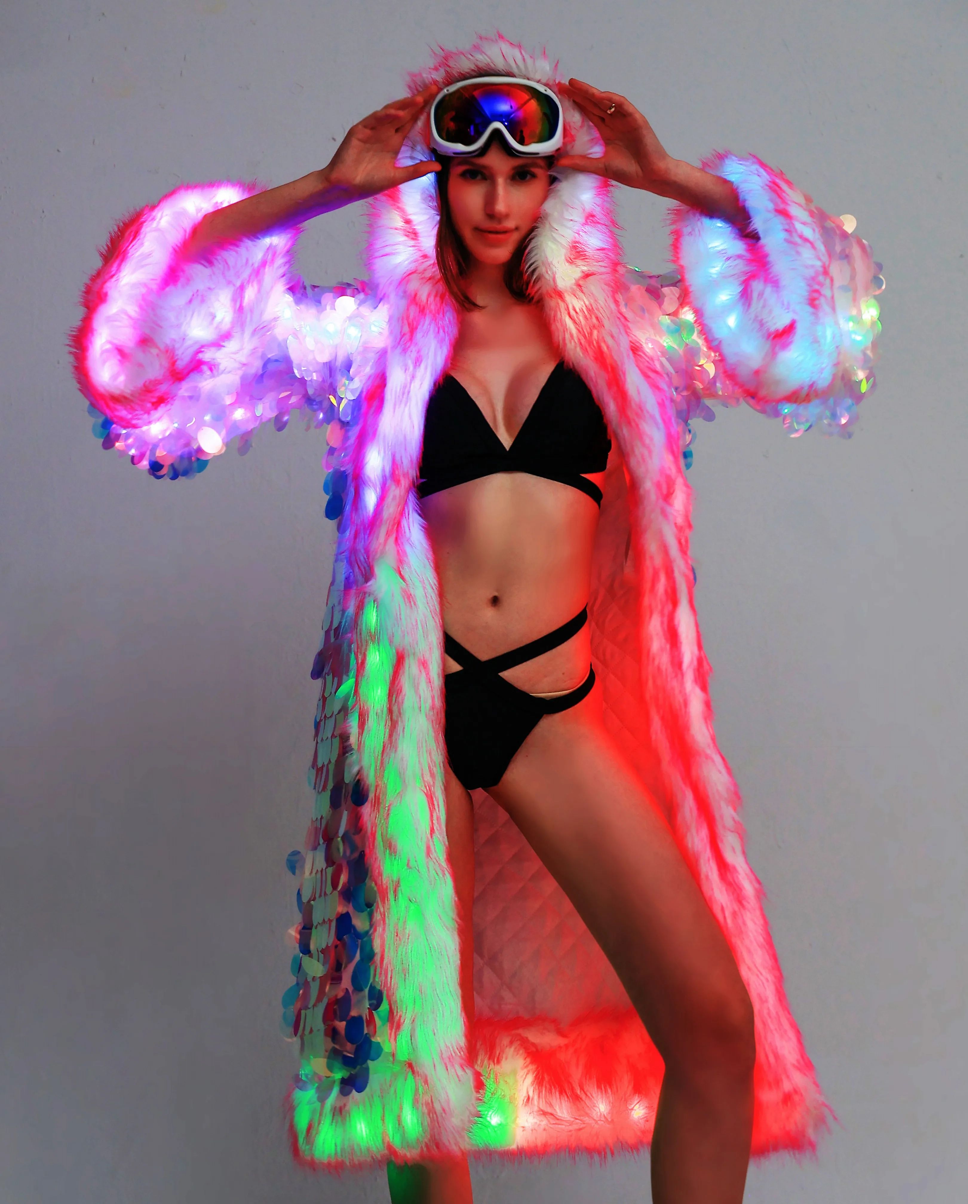 Venus Sequin Fur Cloak - Image 6