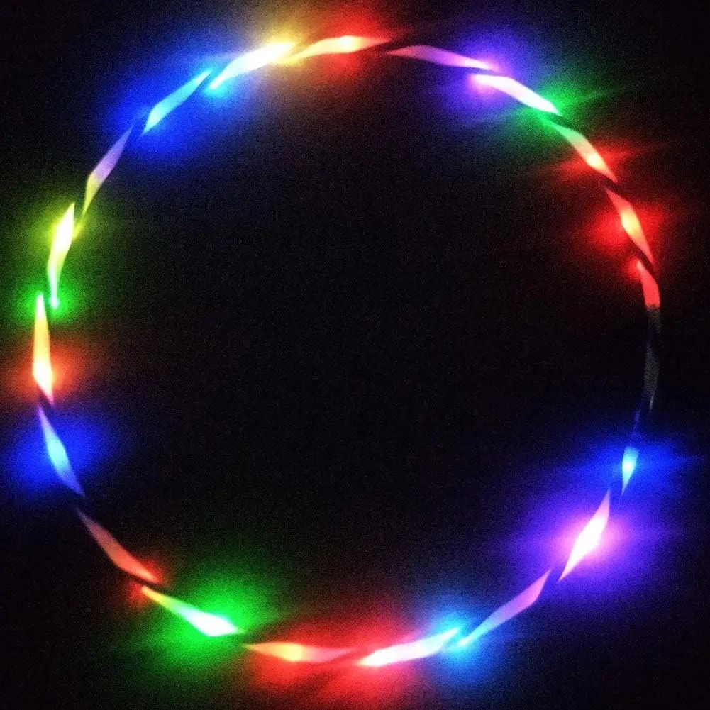 LED Glow Hoop 10 LED Glow Hoop - Creating light trails in a dark room during a performance | Ravers Co