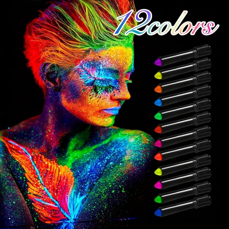 UV Neon Make-Up Pens 7 Uv neon make-up pens 12 colours