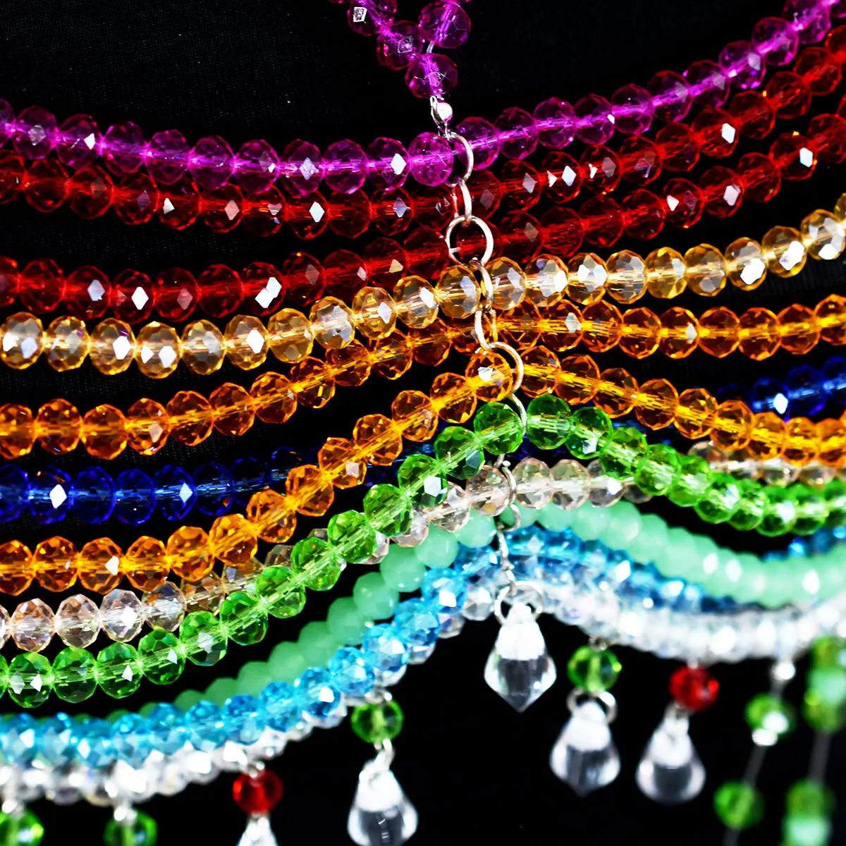 Rainbow Bead Chain Top 4 A close up photo of the Rainbow Bead Chain Top