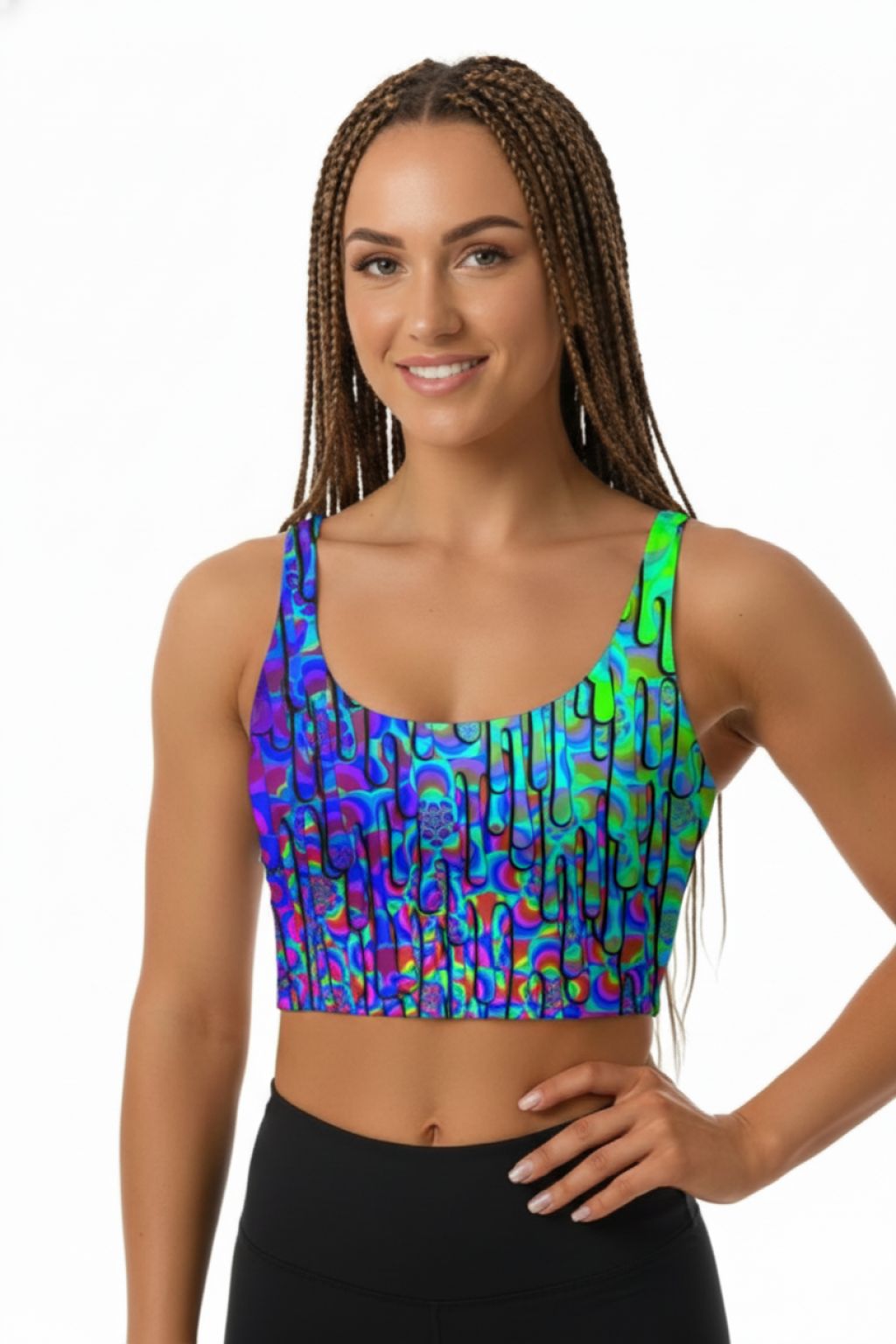 Flower Drip Rave Top 2 Flower Drip Rave Top — Normal Lighting left view