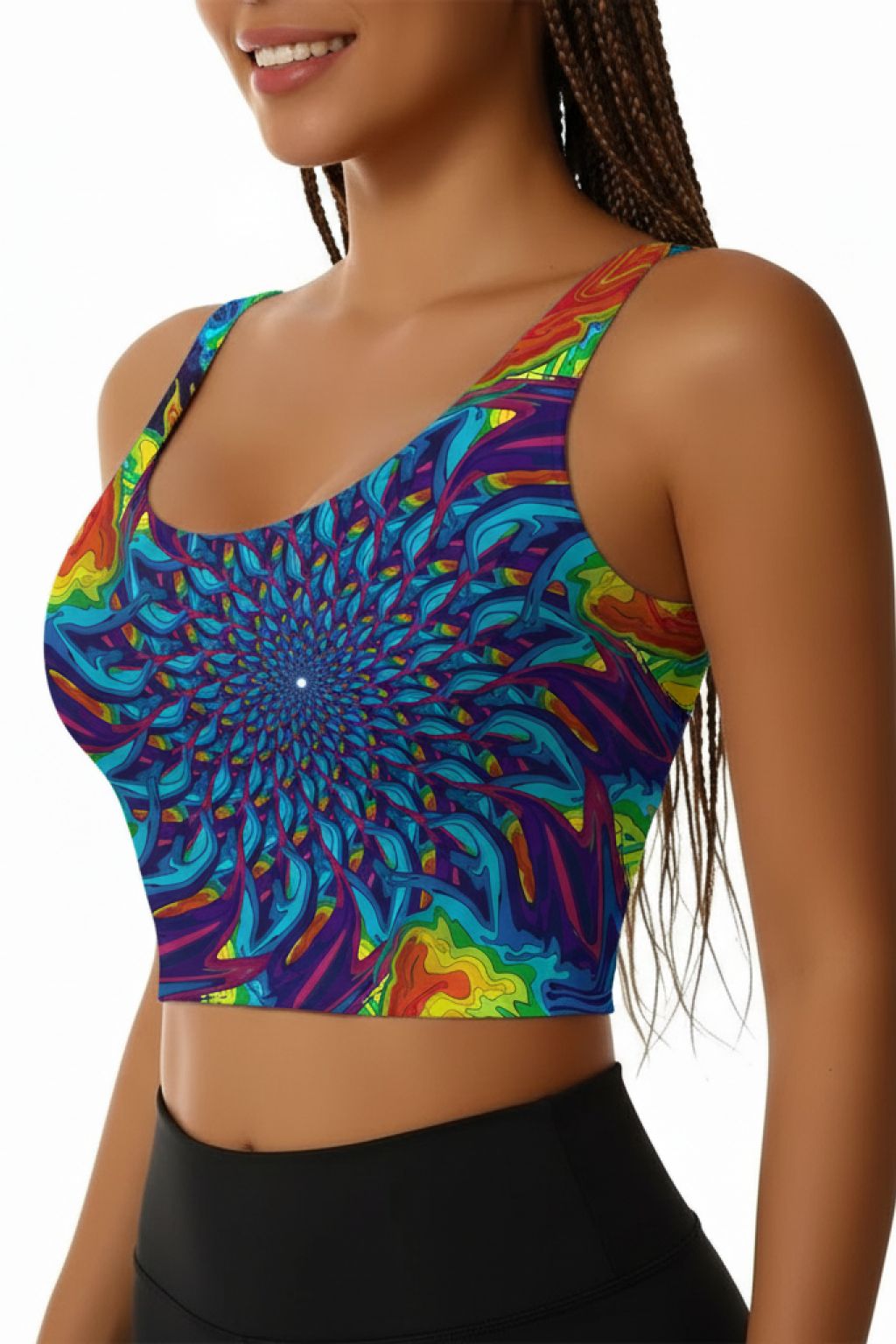 Rainbowsplat Mandala Top — Normal Lighting right view