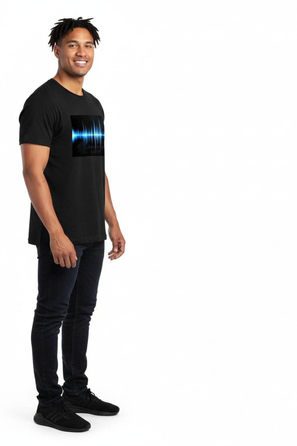 Sound Wave LED T-Shirt 2 Sound Wave LED T-Shirt — Normal Lighting left view