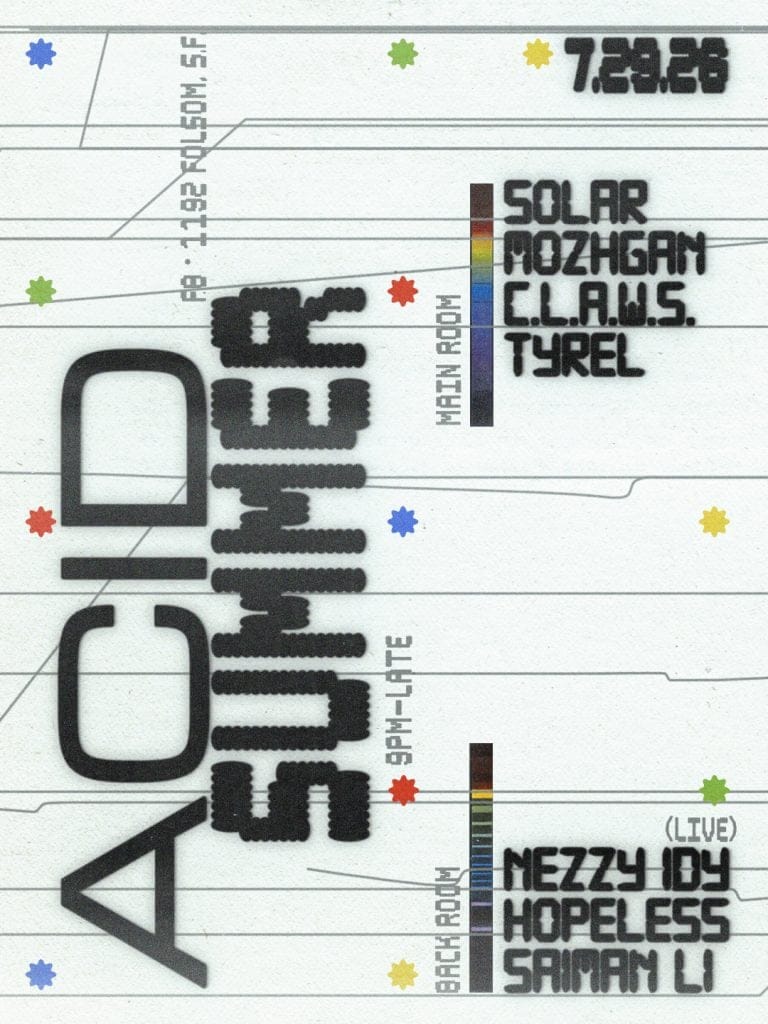 Acid Summer ft Tyrel, Solar, Mozhgan and more