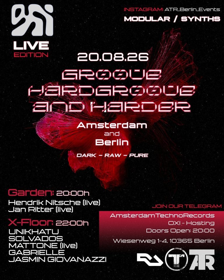 [OPEN: 20:00h] OXI LIVE: MODULAR / SYNTHS - Amsterdam and Berlin