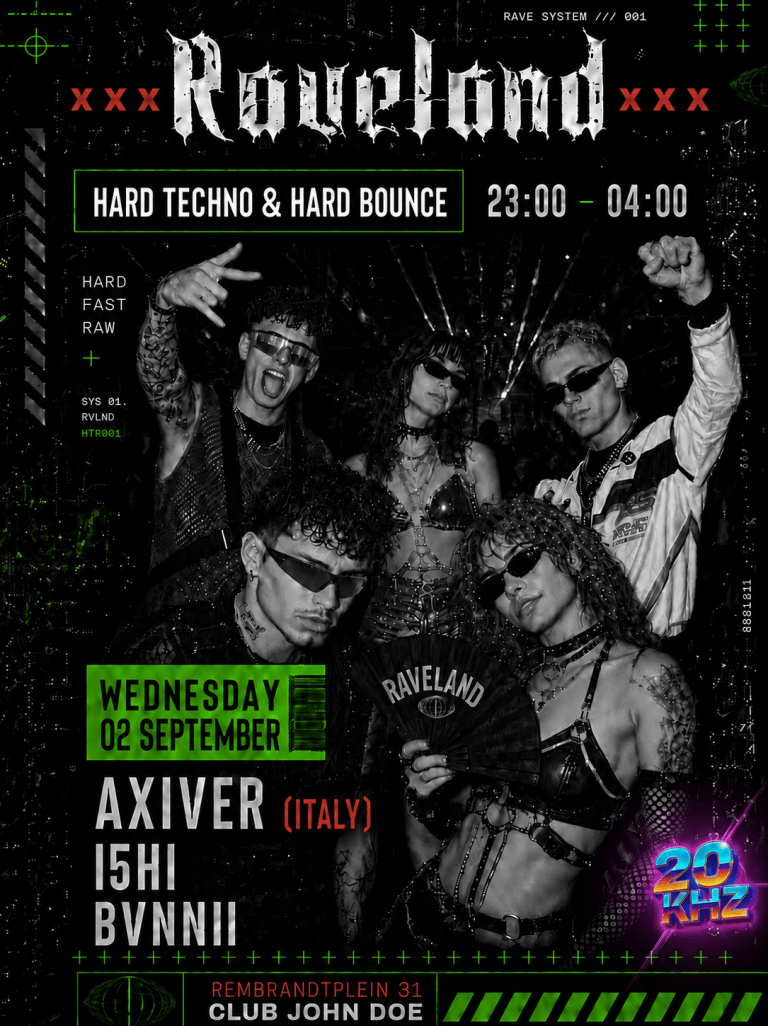 RAVELAND: Hard Techno & Hard Bounce w/ Axiver [IT], I5HI & BVNNII
