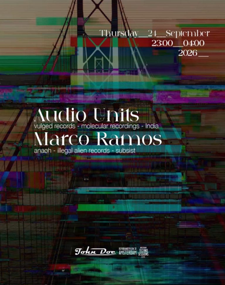 Amsterdam Techno Sessions w/ Audio Units (Vulged Records -Molecular Recordings) INDIA