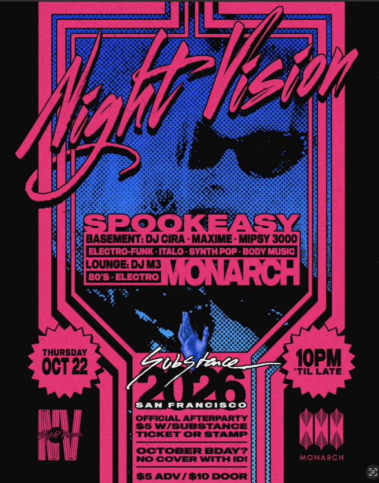 Night Vision: Spookeasy with DJ Cira, Maxime, Mipsy 3000, DJ M3