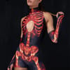 Burning Skeleton Print Playsuit