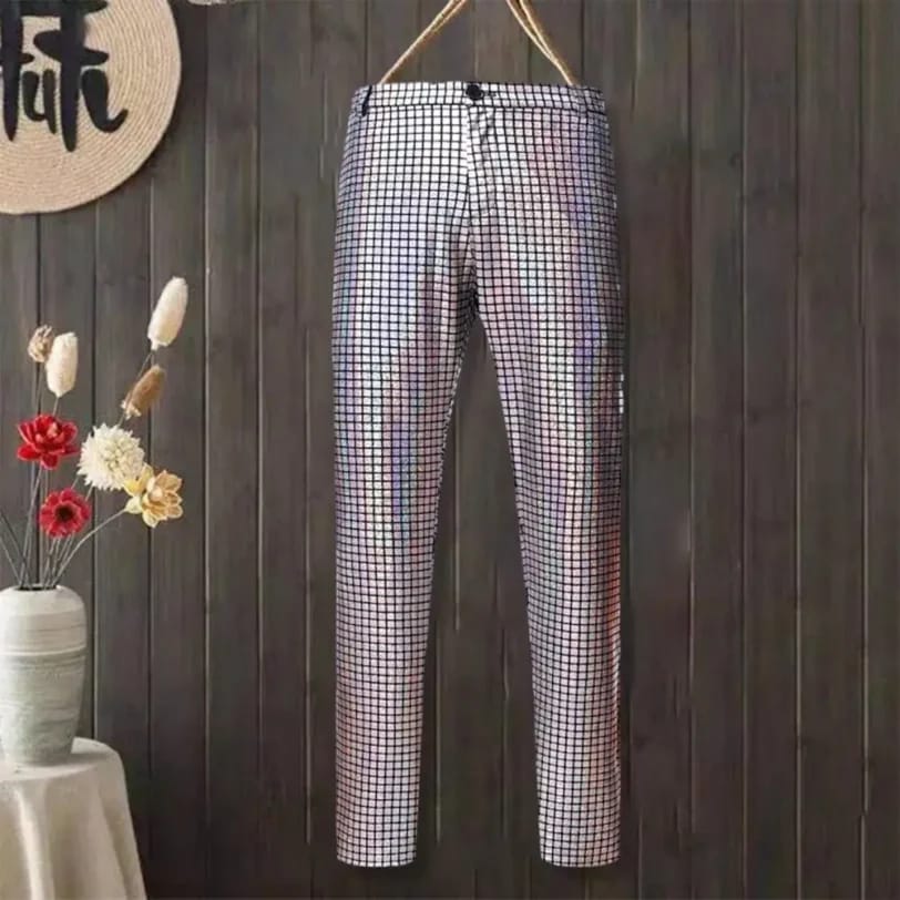 Silver Sequin Pants - Image 3