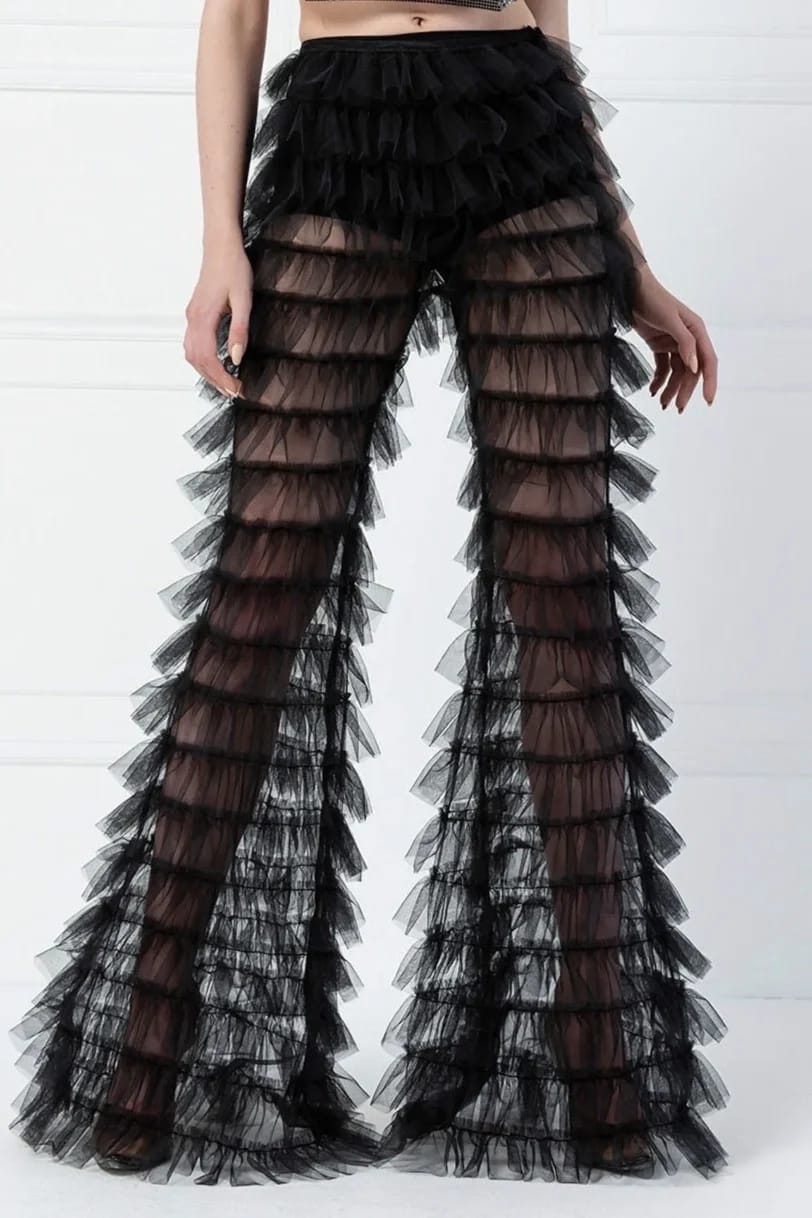 Mesh Flare Rave Pants - Image 9