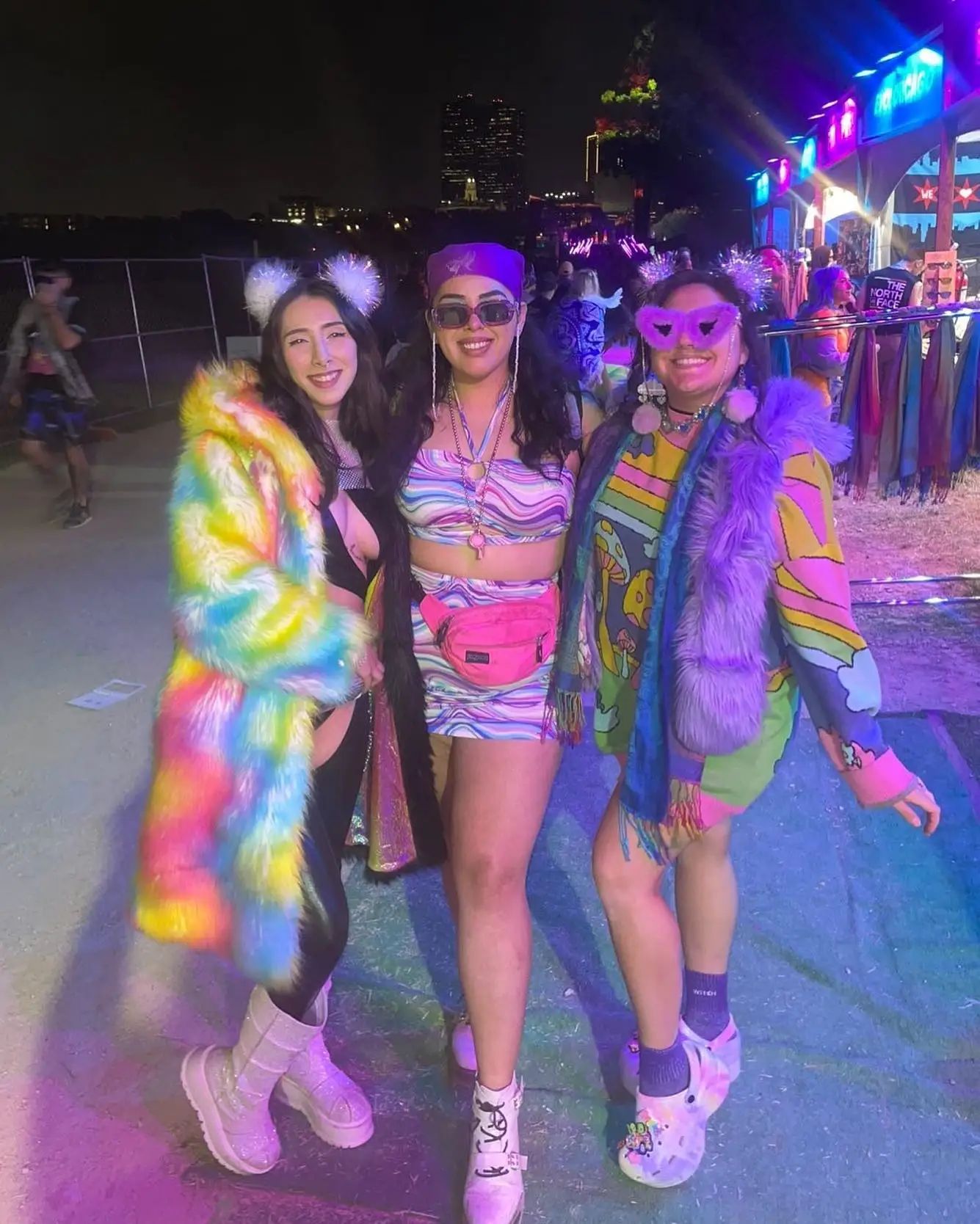 Ladies at an EDM festival