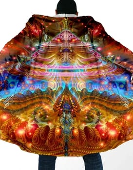 Trippy Psy Art Cloak Back Full Print