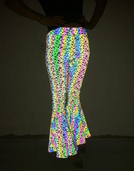 Rainbow Rave Flares - Lattice Print