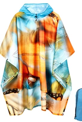Butterfly rain poncho with bag