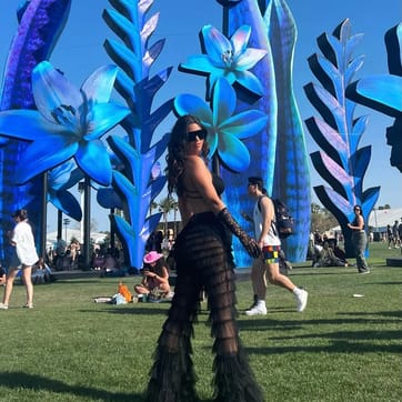 Mesh Flare Rave Pants