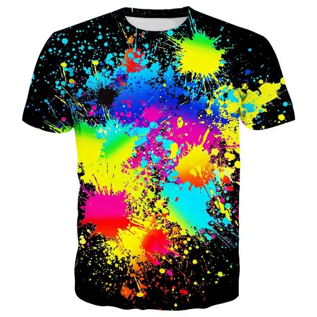 Black Psychedelic Splatter T-Shirt