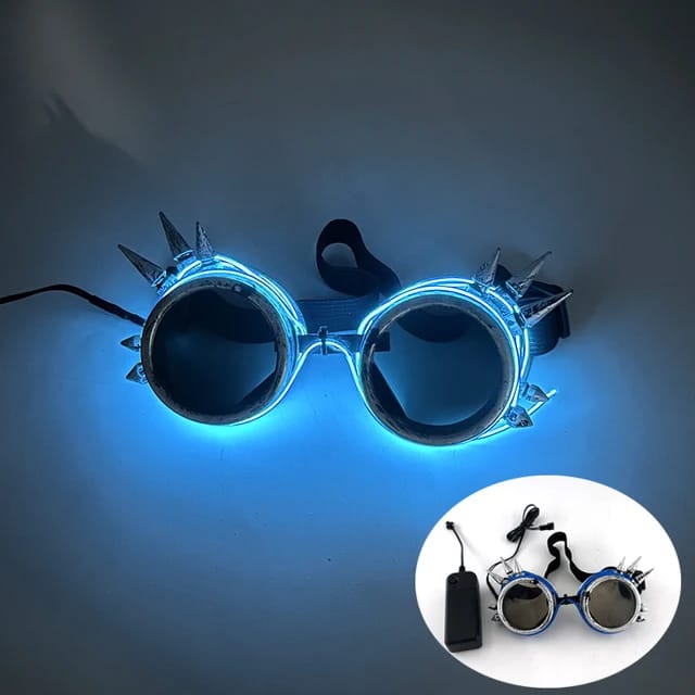 Blue LED Cyberpunk Rave Googles