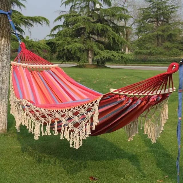 Bohemian Outdoor Canvas Hammock - Image 5