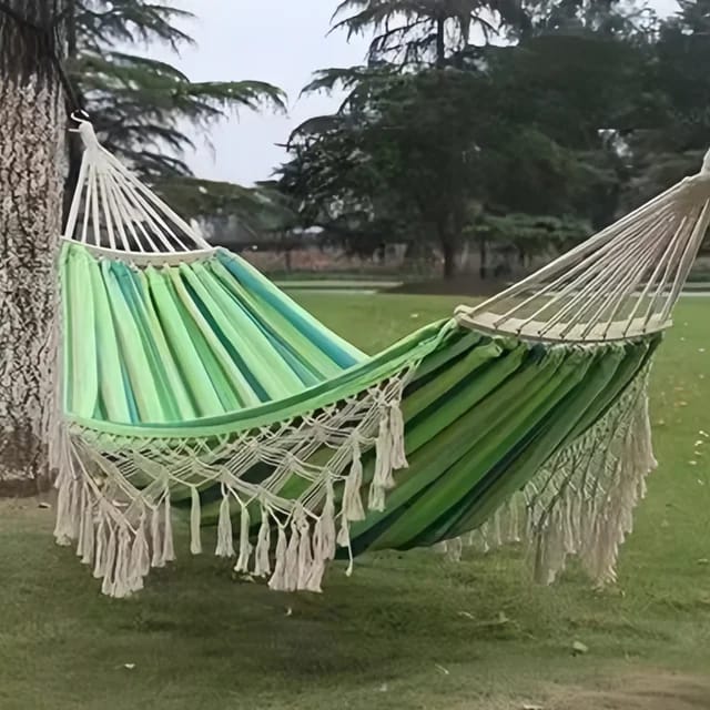 Bohemian Outdoor Canvas Hammock - Image 2