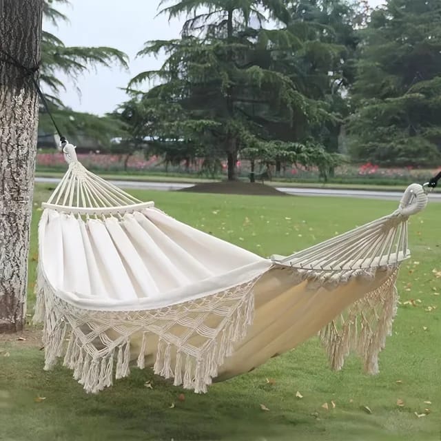 Bohemian Outdoor Canvas Hammock - Image 3
