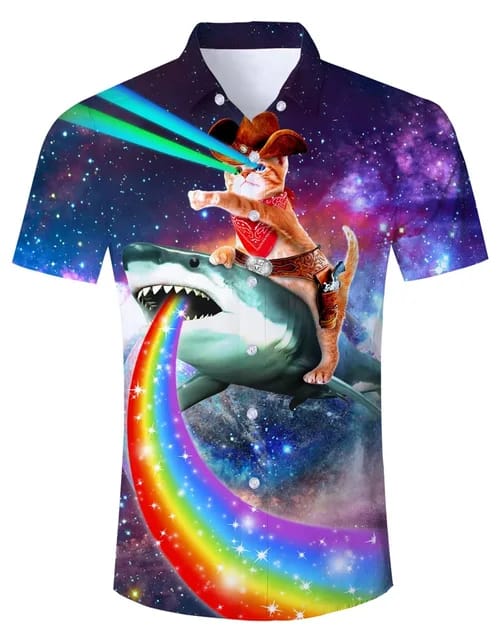 Cowboy Kitty Rainbow Shark Galactic Journey