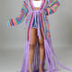 Trippy Crochet Tassel Cardigan in multiple colours - lifestyle shot | Ravers Co