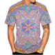 Pastel coloured t-shirt digital print of seed mandala