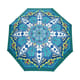Blue and turquoise flower mandala umbrella