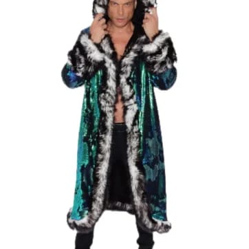 LED Blue Sequin Cloak