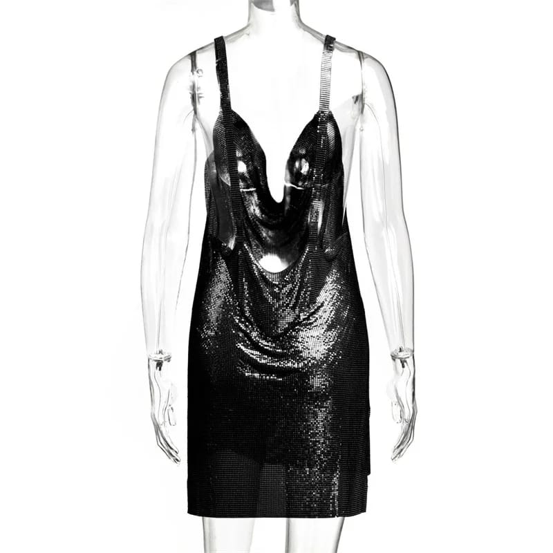 Backless Rhinestone Rave Dress - Image 40