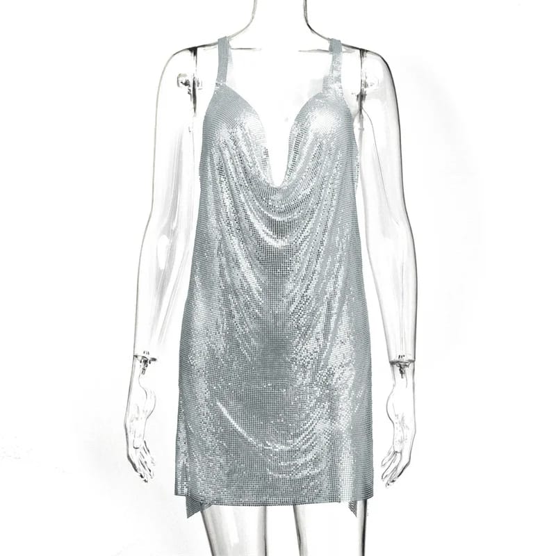 Backless Rhinestone Rave Dress - Image 33
