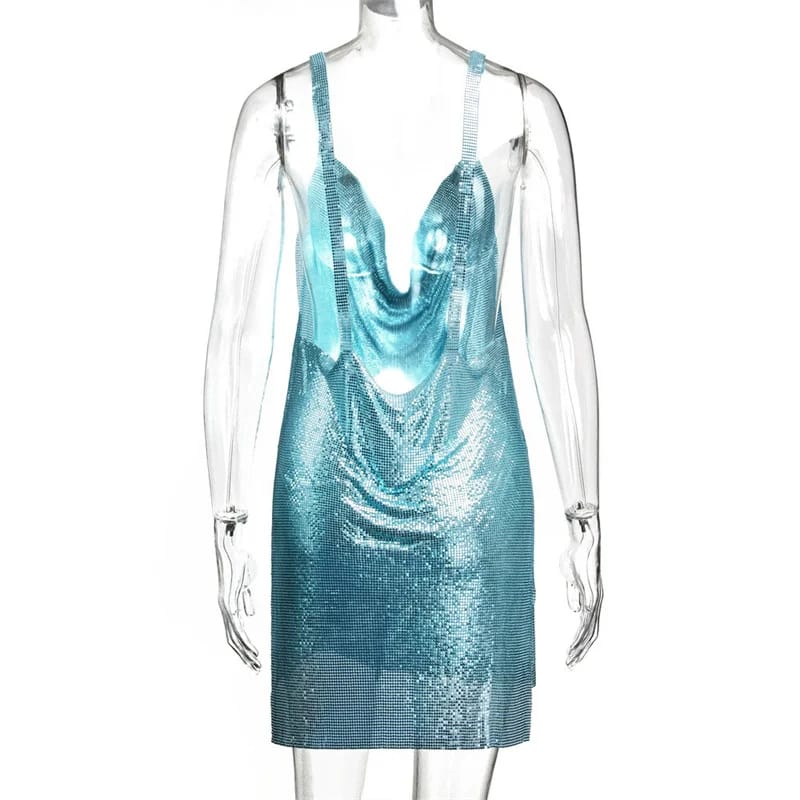 Backless Rhinestone Rave Dress - Image 21