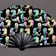 Aurora Tigers Hand Fan with iridescent fabric glowing under flash | Ravers Co