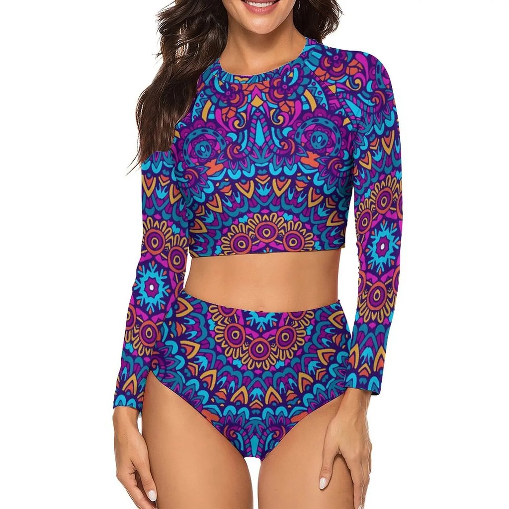 Twisted Vision Bikini Set - full body shot on model at festival angle | Ravers Co