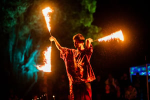 Cosmic Weave weaving fire and flow