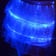 A close up photo of the fibre optic rave skirt.