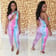 Pastel Hollow Shoulder Jumpsuit - full front view on model | Ravers Co