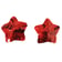 Red Star Sequin Pasties - close up showing bright red sequins and star shape | Ravers Co