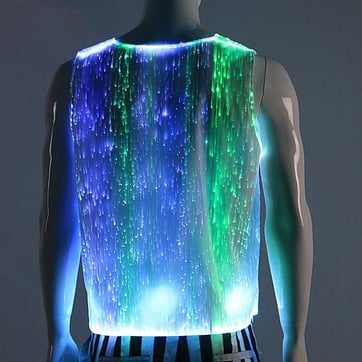 A picture of the fibre optic tank top front and back