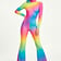 Rainbow Aura Flare Bodysuit — Normal Lighting front view