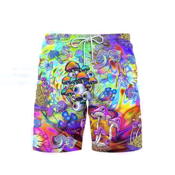 Mushroom Splatter Rave Shorts with a psychedelic 3D digital print | Ravers Co